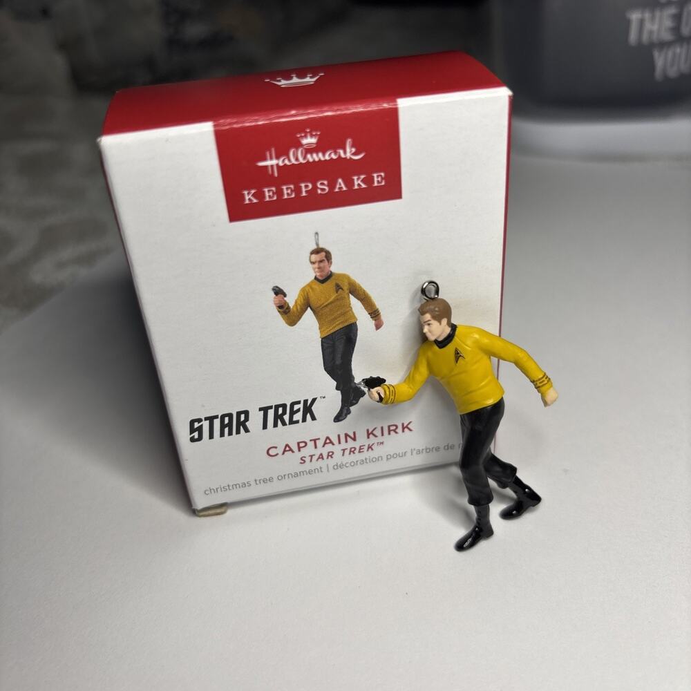 Hallmark Keepsake 2023 Star Trek Captain Kirk Miniature Ornament With Box